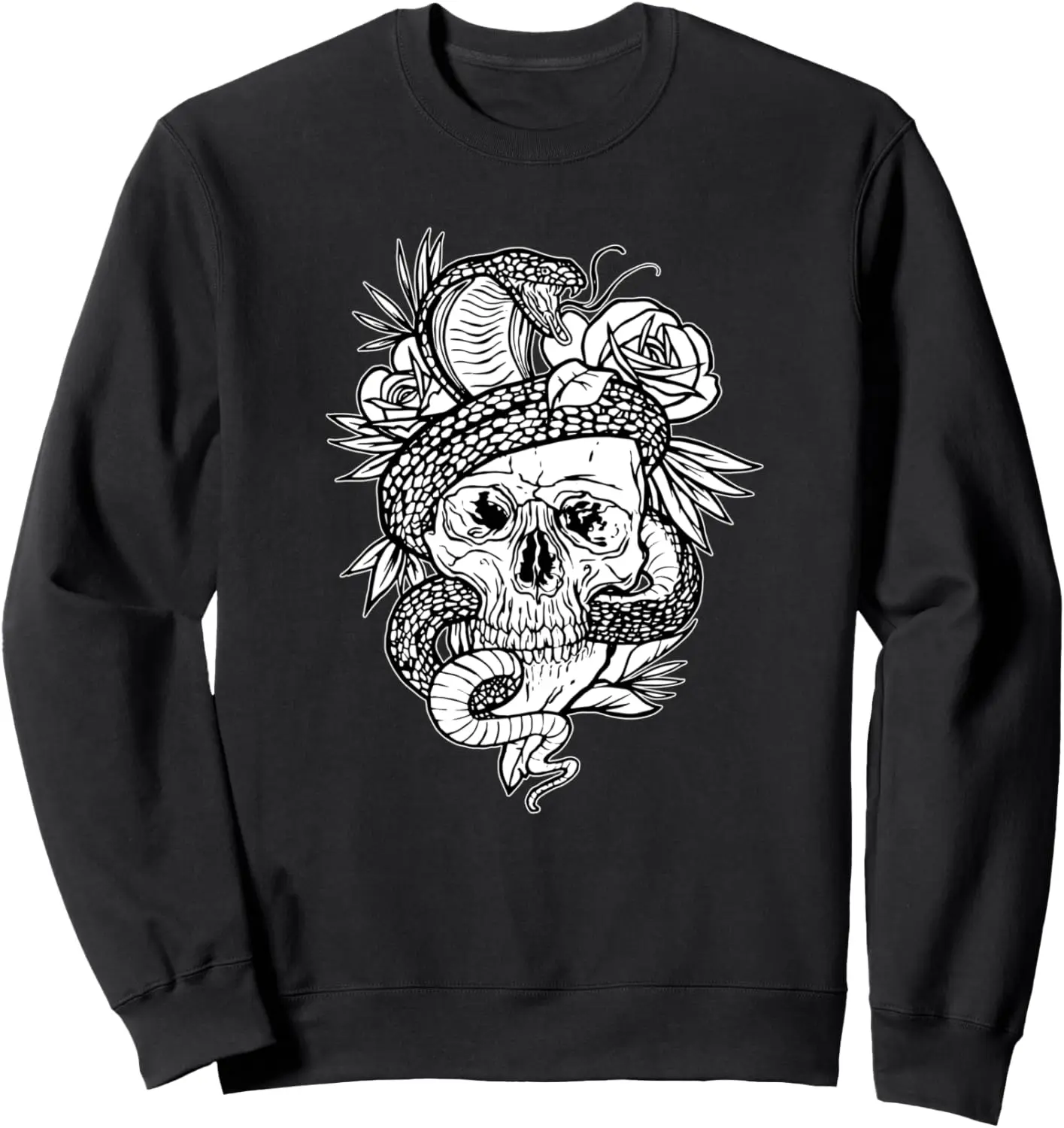 

Skull Roses Snake Pastel Goth Gothic Occult Wicca Men Women Sweatshirt