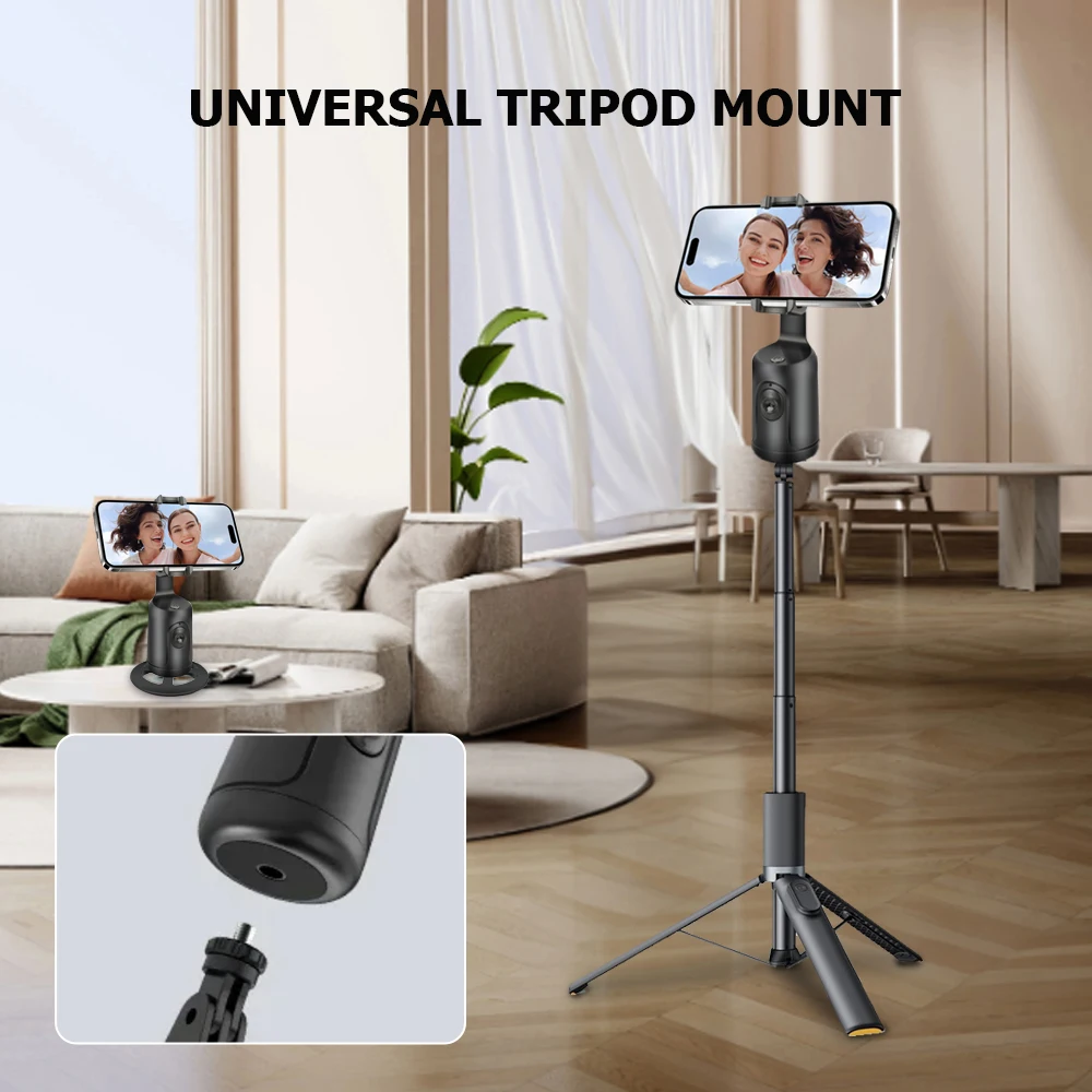 KIMRIG P01, вращение на 360°, стабилизатор подвеса, монопод, настольный стабилизатор для отслеживания телефона, Tiktok, живой фотография