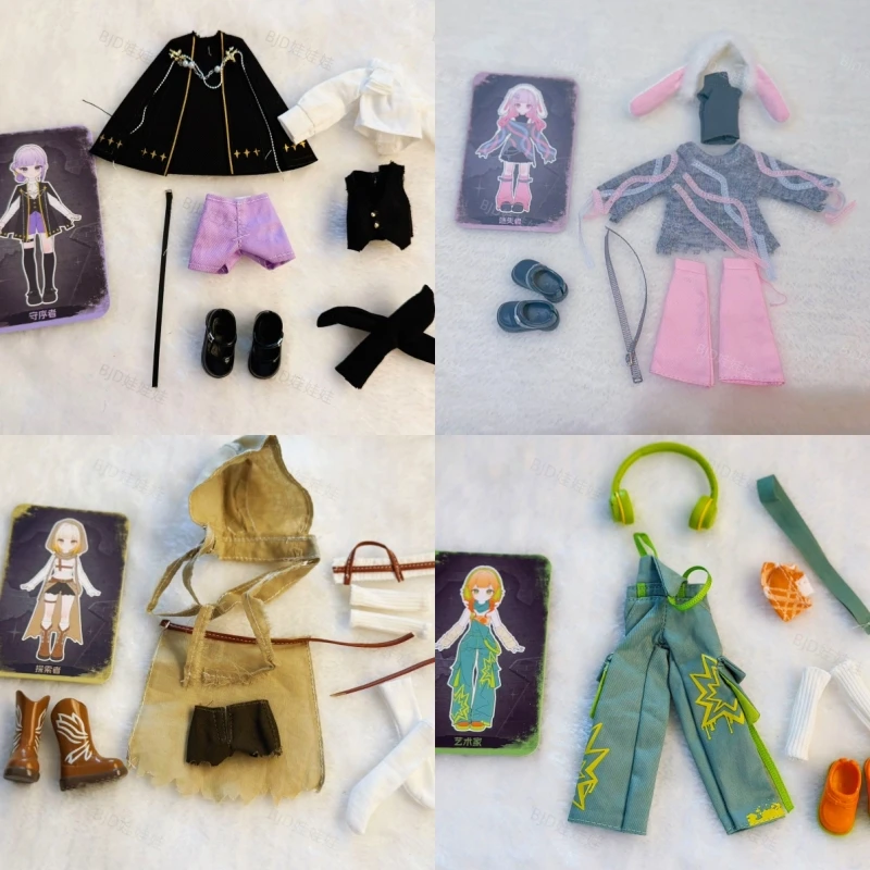 Apocalypse Prologue Michoy 1/12 Bjd Bjd Doll Clothes Casual Off Shoulder Sweater Pleated Skirt Leg Warmers Set Doll Accessories