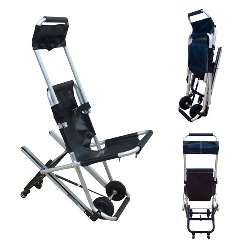 Life-saving protection Stair carrying stretcher, sliding aluminum crawler stair stretcher Household wheelchair stretcher