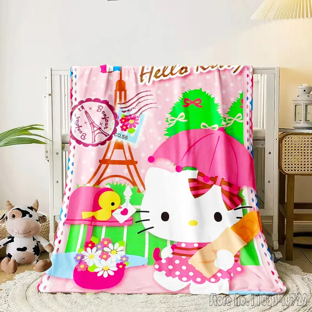 

Sanrio Hello Kitty мультфильм 3D печатное милое детское одеяло для кровати, дивана, декор, флисовые одеяла для сна, подарок для мальчиков и девочек