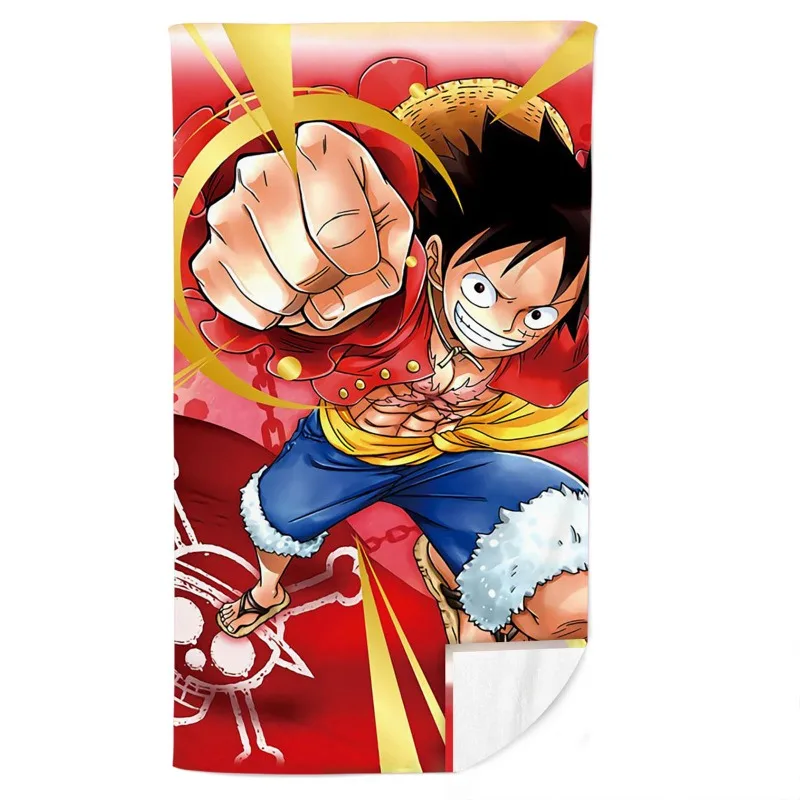 

In Stock Animation One Piece Sunny Ship Luffy Fitness Running Sweat Practical Beach Towel Swimming Bath Towel Anime Model