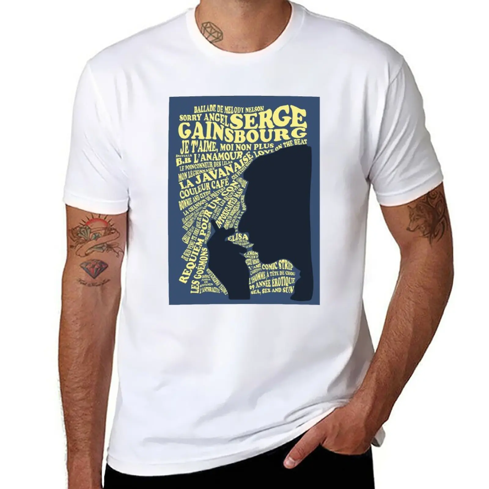 New Serge Gainsbourg - Discographieessentiel T-Shirt man clothes T-shirt for a boy clothes for men