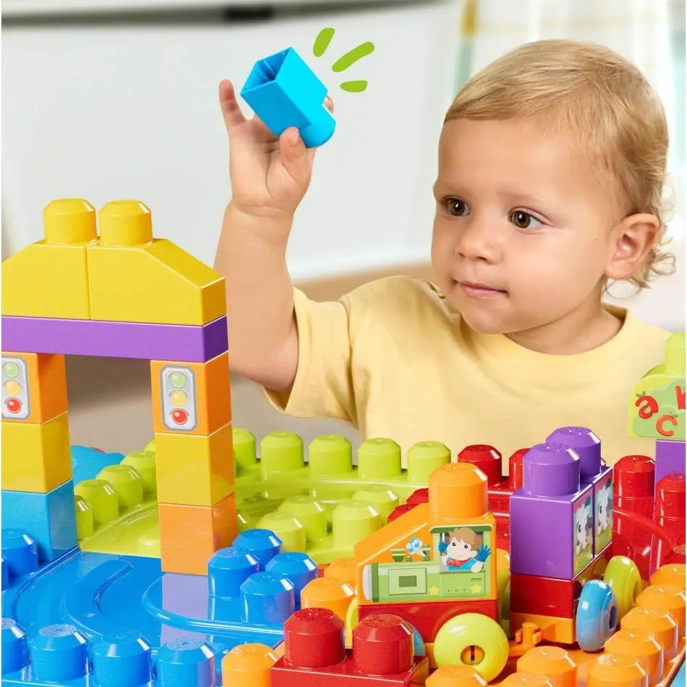 Mega Bloks Toddler Activity Table with 30 Blocks and Storage for Ages 1+ (Amazon Exclusive)