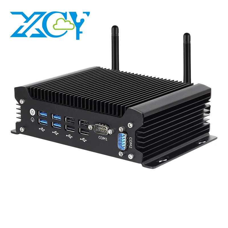 Fanless Industrial PC Intel Core 12th i5-1235U 2x Serial RS232 2x Gigabit Ethernet 8x USB Ports WiFi SIM 4G LTE Windows 10/11