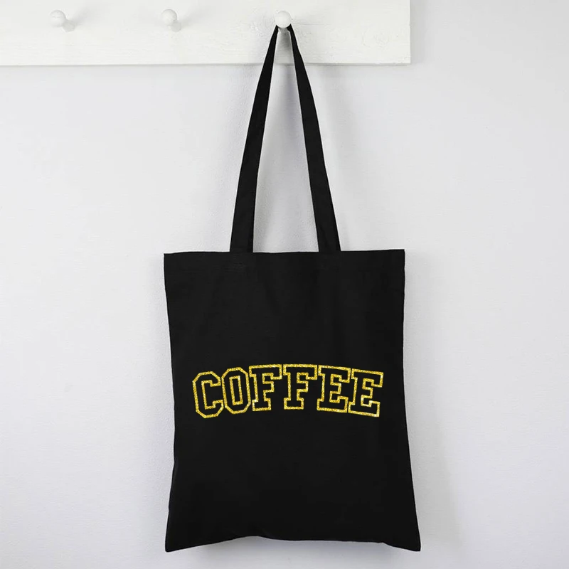 I Need Coffee Shopping Bags Girls Love Canvas Tote Bag Gift for Her Mom Custom Bags Mommy 2021 Fashion Letter