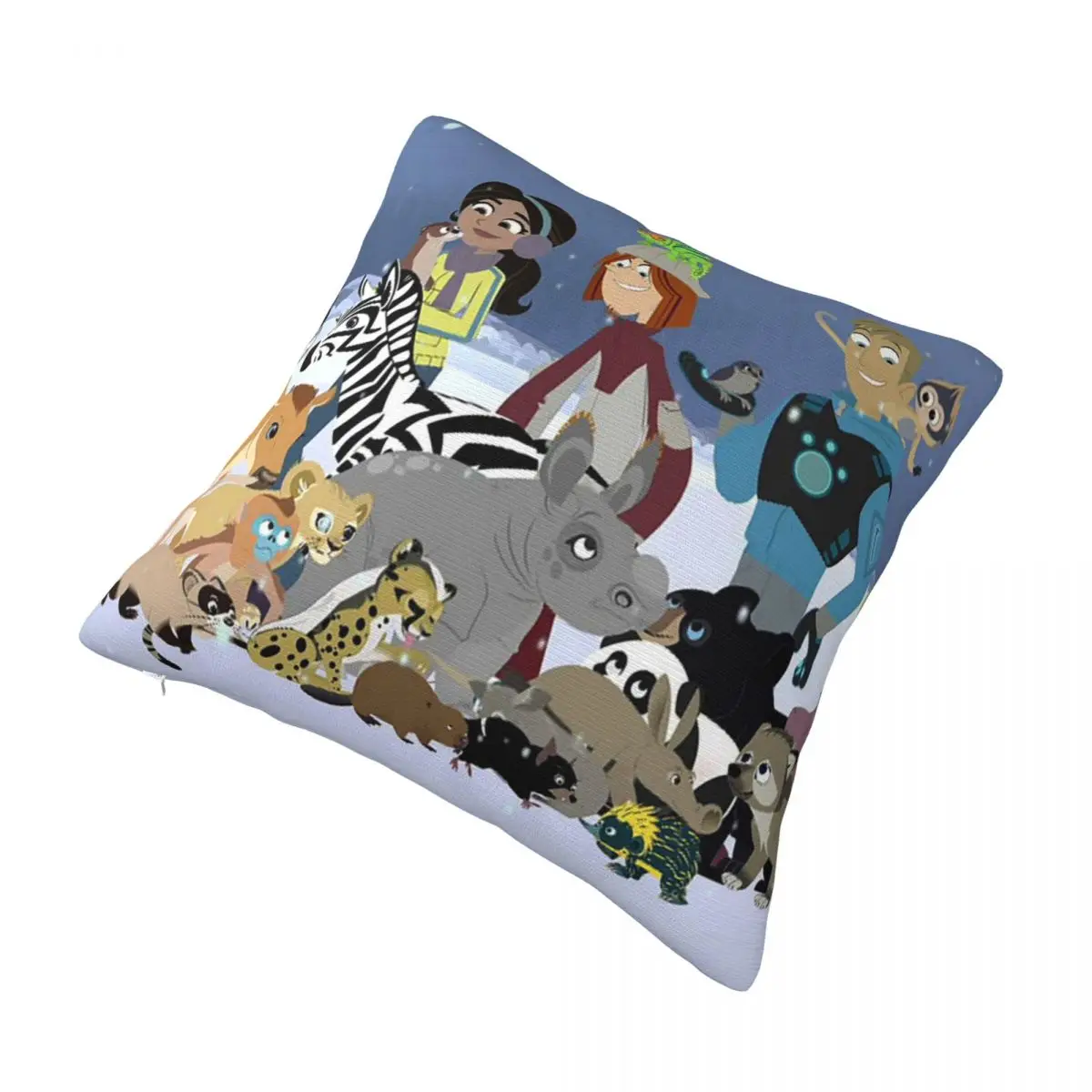 Wild Kratts Educational Animation Pillowcase Polyester Cushion Cover cartoon kids Throw Pillow Case Cover Home Zipper 45X45cm