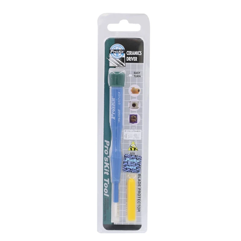 Pro'skit Precision Ceramic Screwdrive Ideal for Capacitor Tuning Flat and Phillips Design for Versatile Use