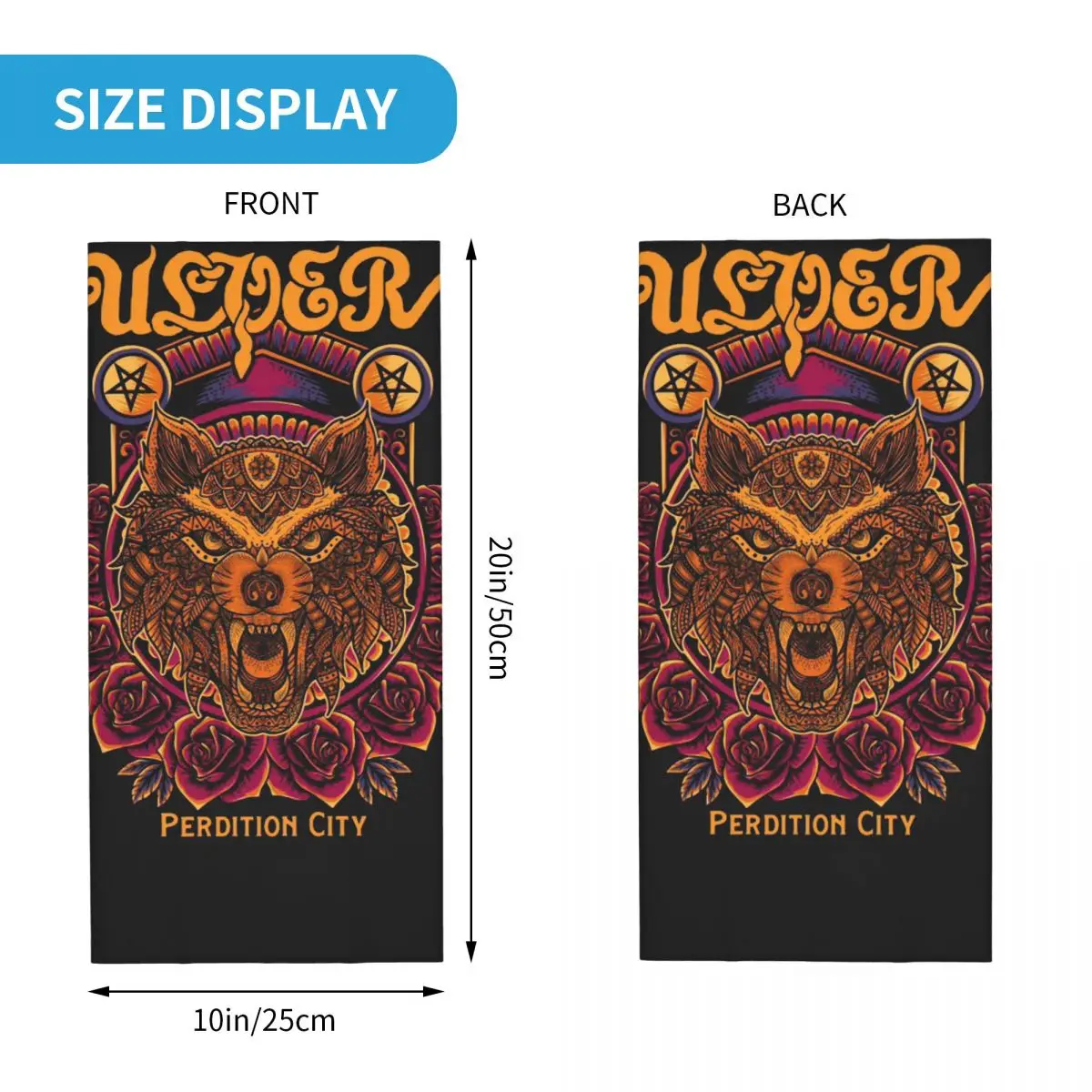 Pop Music Bandana Neck Gaiter Motorcycle Club U-Ulver Face Scarf Running Unisex Adult Breathable