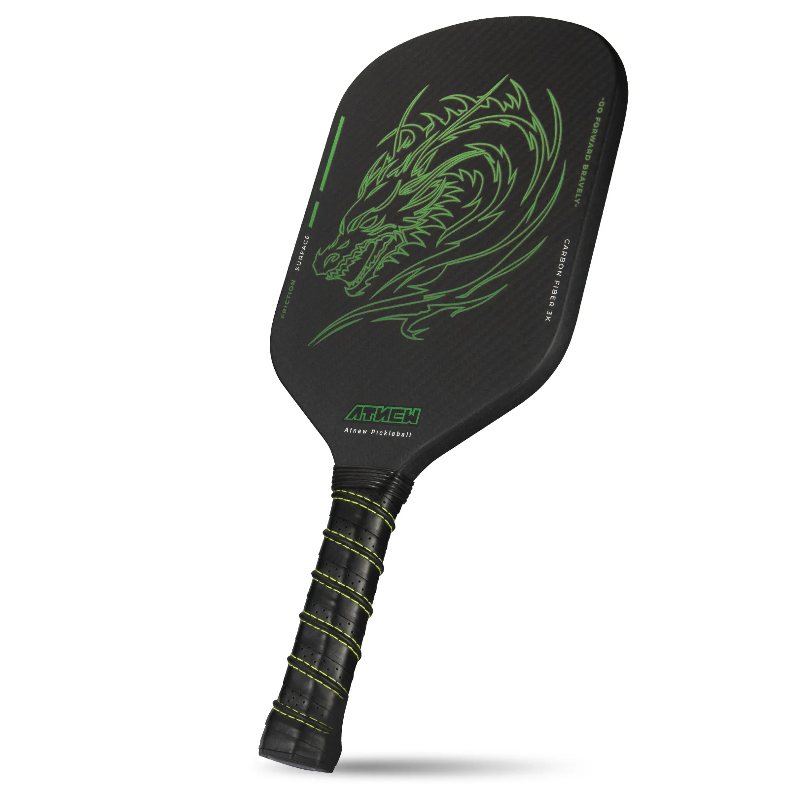 

ATNEW BV51-01 T700 Carbon Fiber Pickleball Paddle 3K Surface,Green Dragon Pattern, 16MM PP Honeycomb Core Pickle Ball Paddle