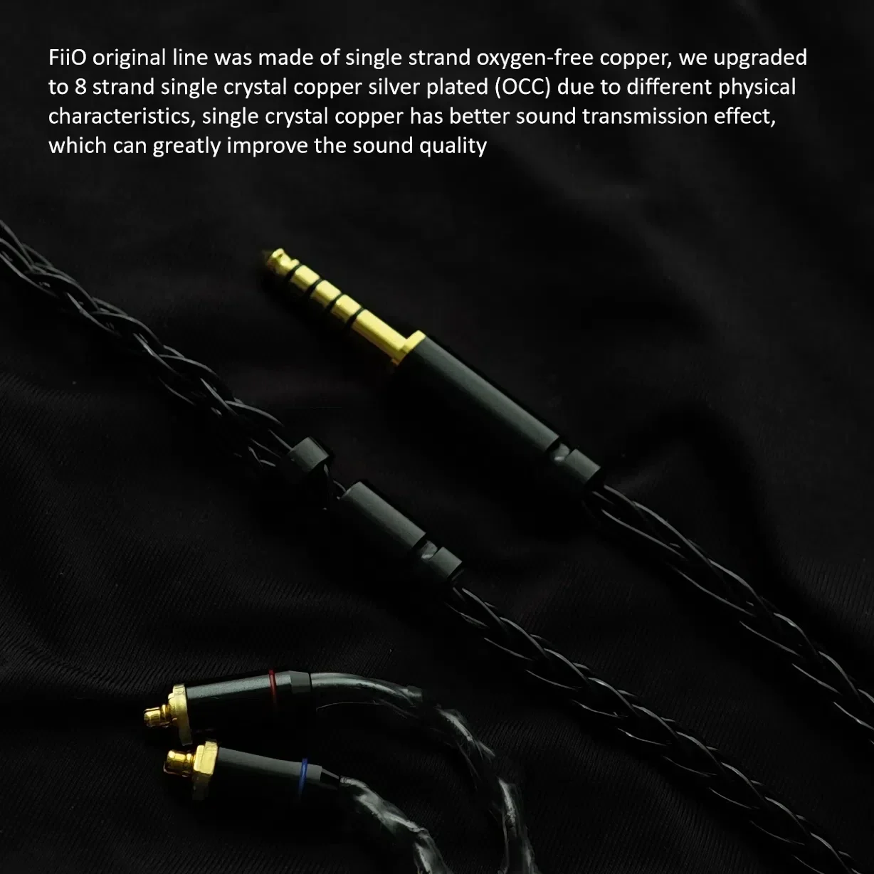 FiiO-Silver Plated Earphones Cable, FH9 5s FD3Pro7 5 FA1 8 Core Upgrade, OCC, 4.4mm balance 2.5mm 3.5mm with MIC