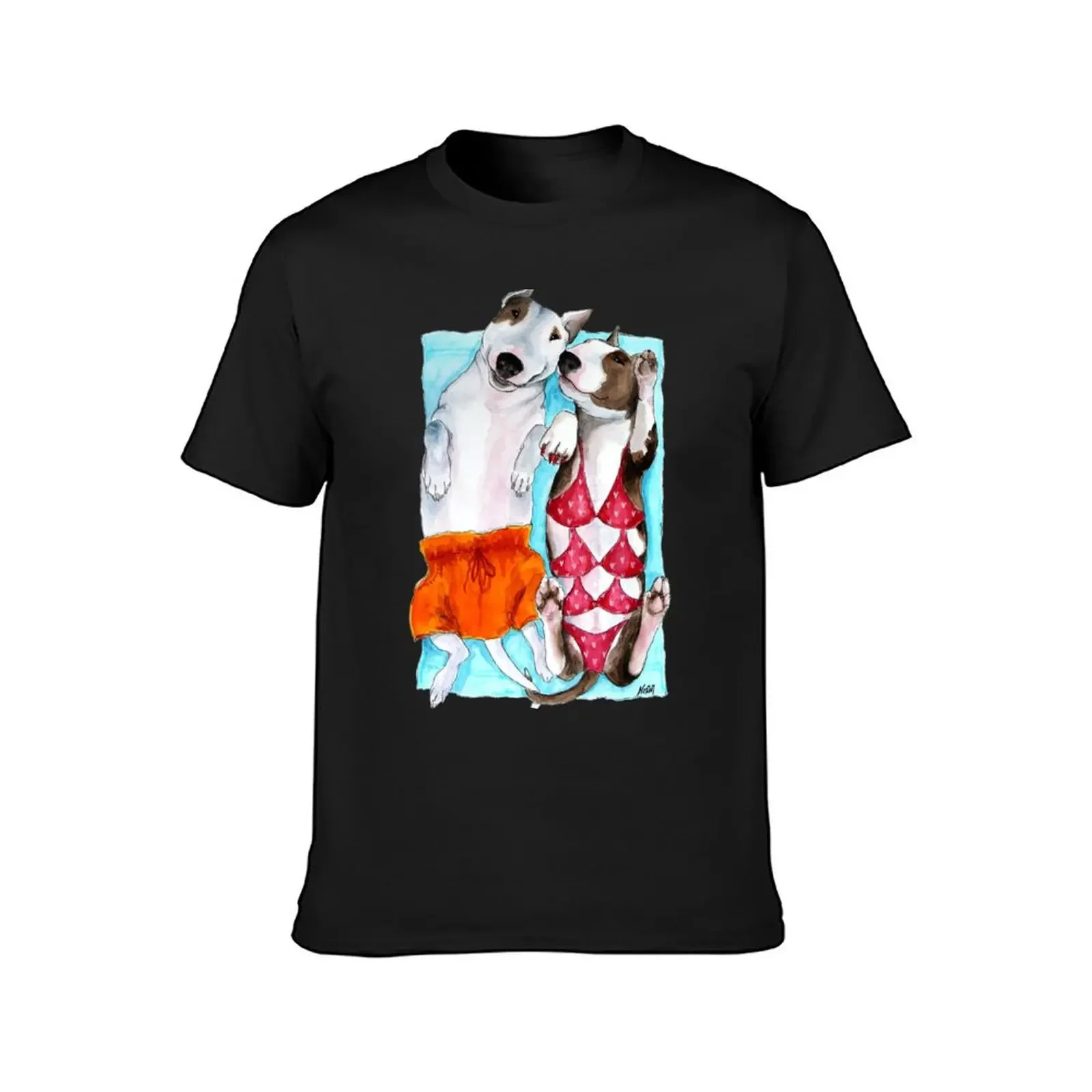 Bull Terrier Summer Time T-Shirt tees quick drying street wear t shirt for men