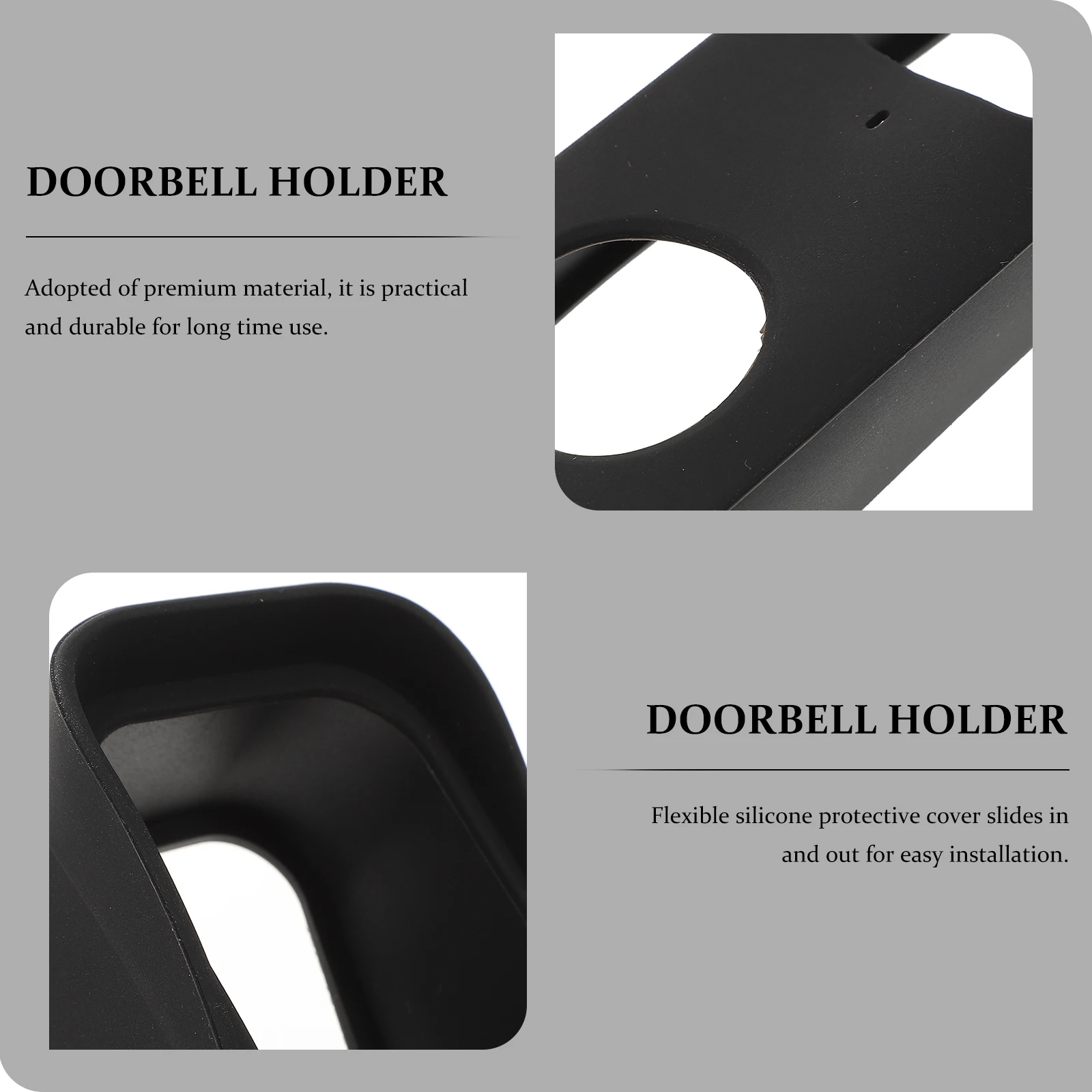 

Silicone Doorbell Cover Camera Mount Home Security Bracket Video Holder Fits Tight Shock Absorbing Scratches
