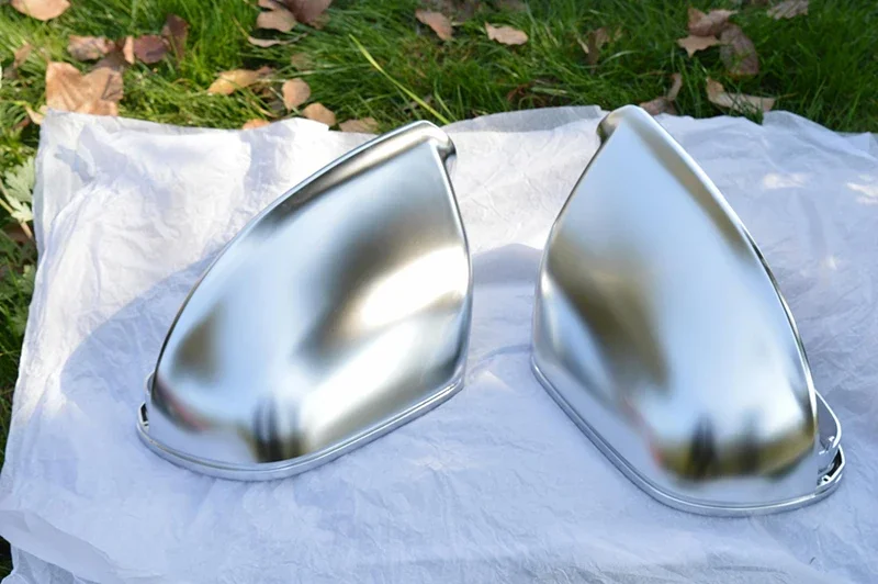 For Audi Q5 8R Q7 4L SQ5 Chrome Side Mirror Cover Caps 2009 2010 2011 2012 2013 2014 2015 2016 2018 Pearl nickel matte silver