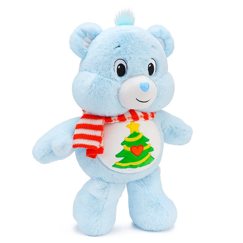 33/45cm Christmas Rainbow Bear Stuffed Toys Embroidery Decorate Care Bear Plush Doll Baby Cute Pillow Children Birthday Gifts