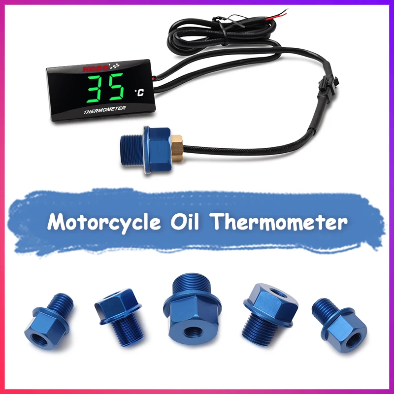 Koso miernik temperatury oleju fonil oleju dla nmax 125 XMAX 250 300 NMAX CB400 CB500X Adapter skuter i wyścigi motocykl termometr