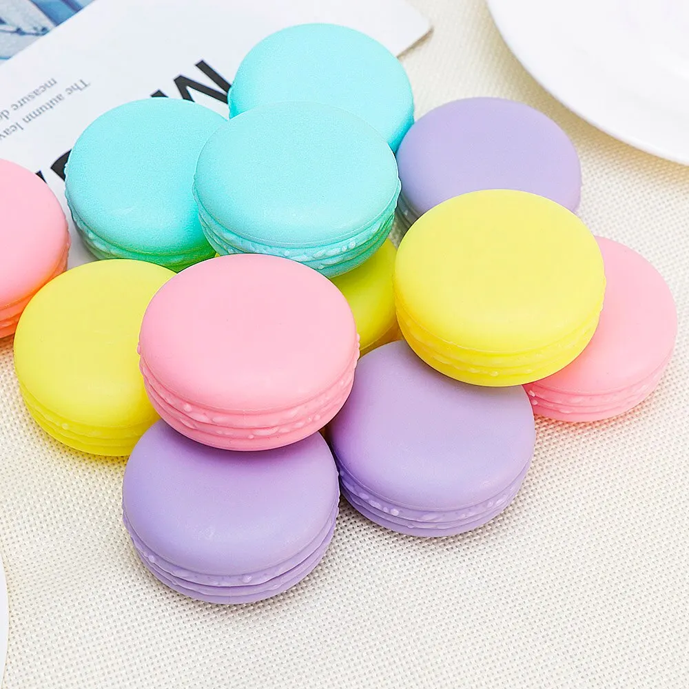 6PCS/Set Colors Jewelry Beads Organizer Box Mini Macaron Travel Rings Storage Lovely Candy Color Case Plastic