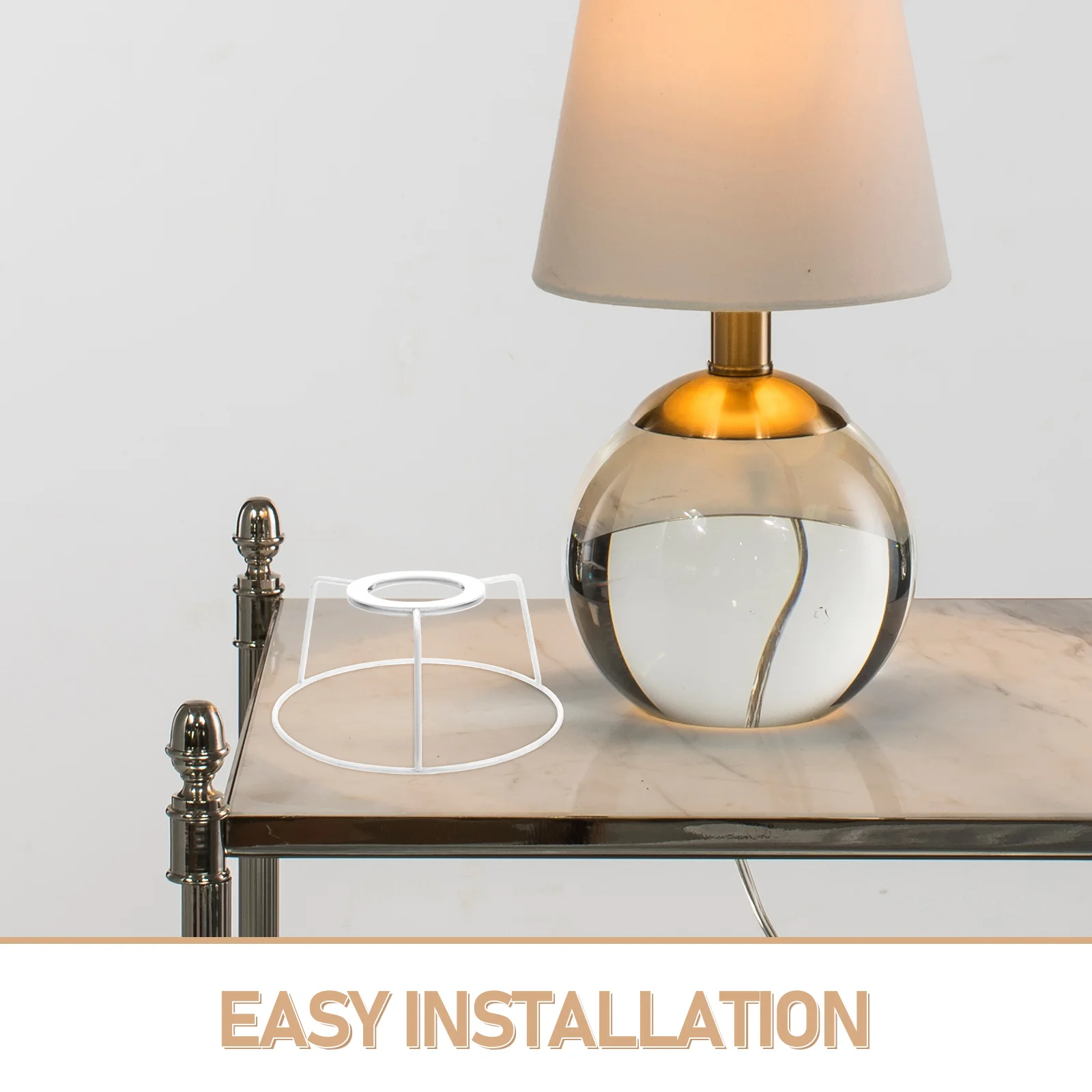 2 قطعة E27 لتقوم بها بنفسك غطاء مصباح الإطار قفص معدني حامل مصباح ل مصابيح الطاولة قلادة أضواء الإضاءة اكسسوارات كليب على عاكس الضوء