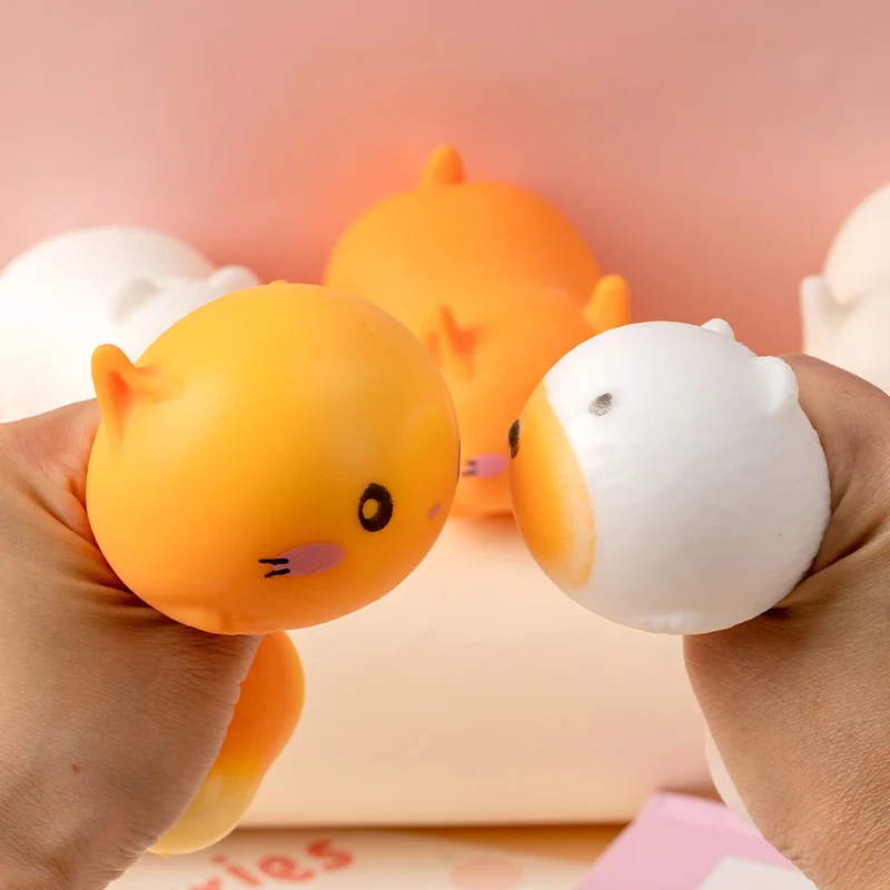かわいいシミュレーションクマのスクイーズフィジェットトイ、かわいい猫のスローリバウンドストレス解消感覚スクイーズ玩具、大人子供向けホリデーギフト
