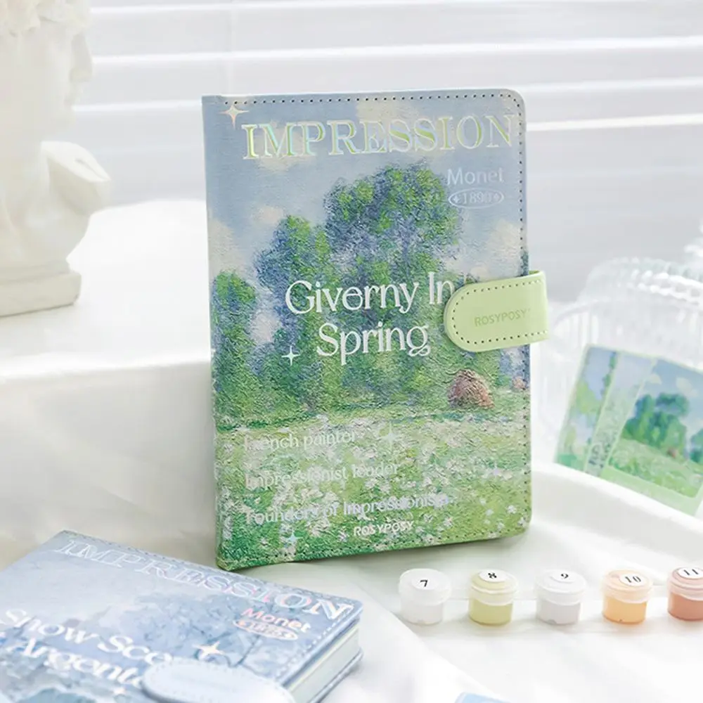 Students Gift Landscape School Stationery Magnetic Buckle Writing Pads DIY Scrapbook Handbook Notepad Scenery Notebook