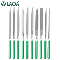 LAOA 6/10pcs File sets Metal grinding Flat File Round Square Hand Sanding Tool 5*180mm