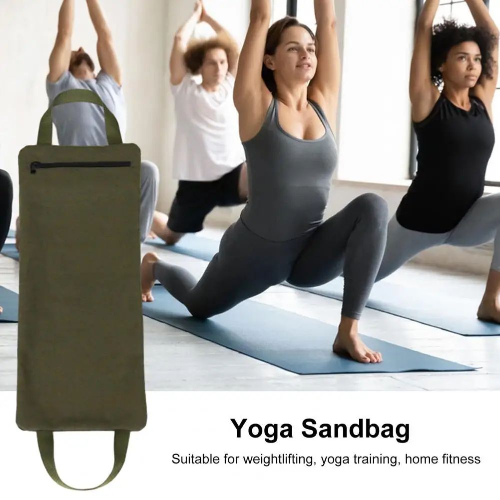 Bolsa de arena para Yoga, bolsa de arena para Fitness, bolsa de arena deportiva ajustable con doble asa para levantamiento de pesas, entrenamiento físico, resistente para piernas