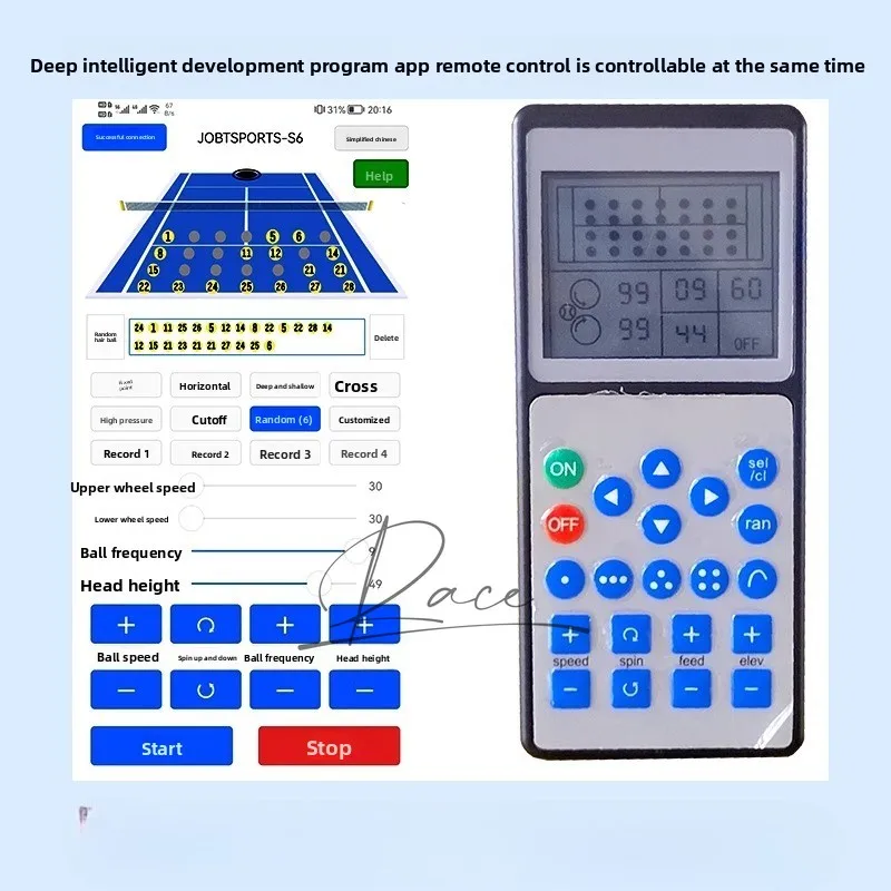 Intelligent Tennis Automatic Ball Machine Single and Multiplayer Training Ball Launcher Coach Teaching