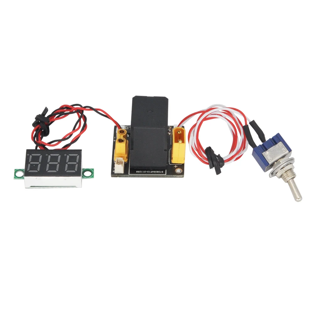 

Mini DC 12V 40A 3S XT30 Power Switch Module With Voltage Display For RC 1/14 Hydraulic Excavator Dump Truck Toy Accessories