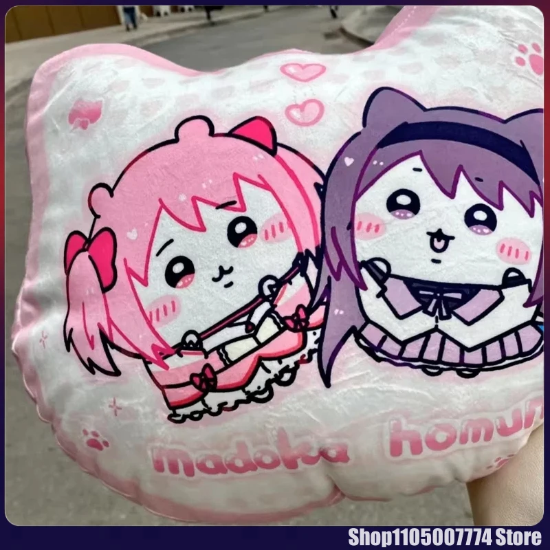 

40cm Kawai Puella Magi Madoka Magica Kaname Madoka Akemi Homura Co Hachiware Plush Sofa Pillow Diamond Velvet Pillow Gift