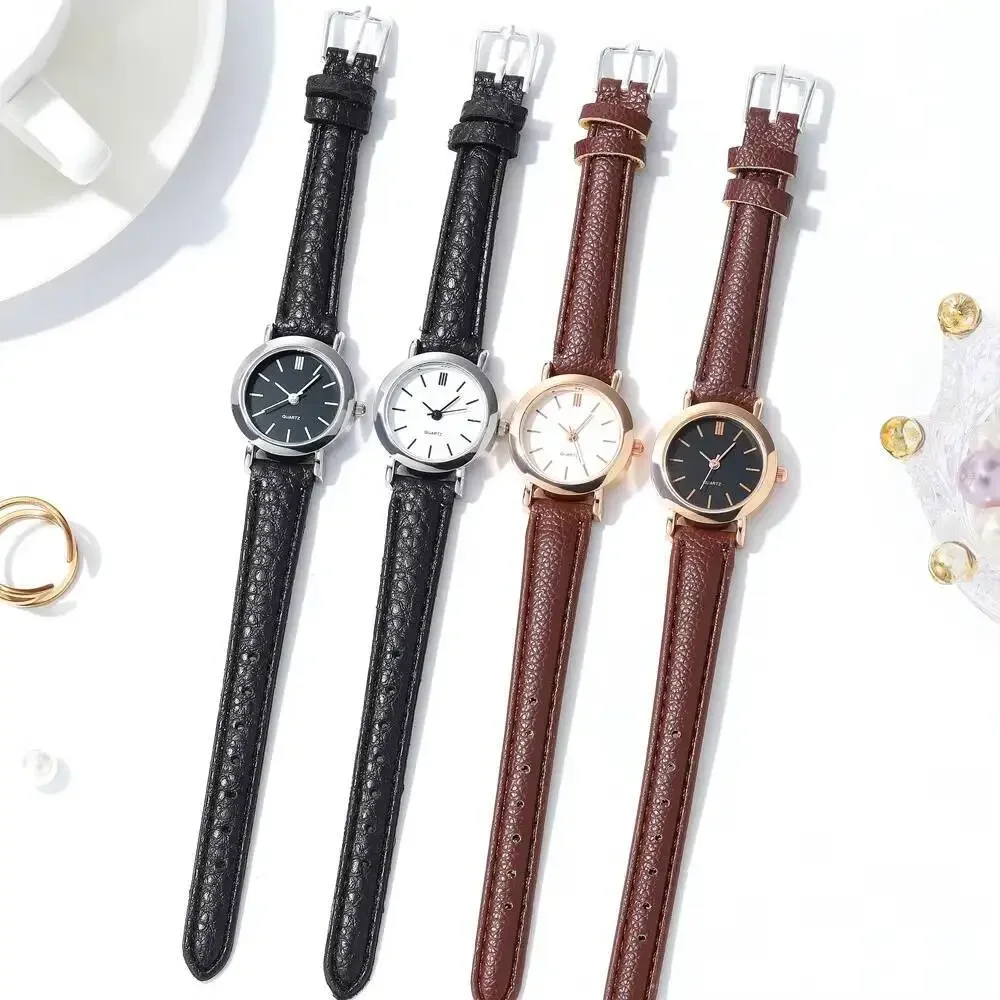 Fashion Casual Small Dial Women Watches Casual Leather Band Quartz Wristwatch gallery 3
