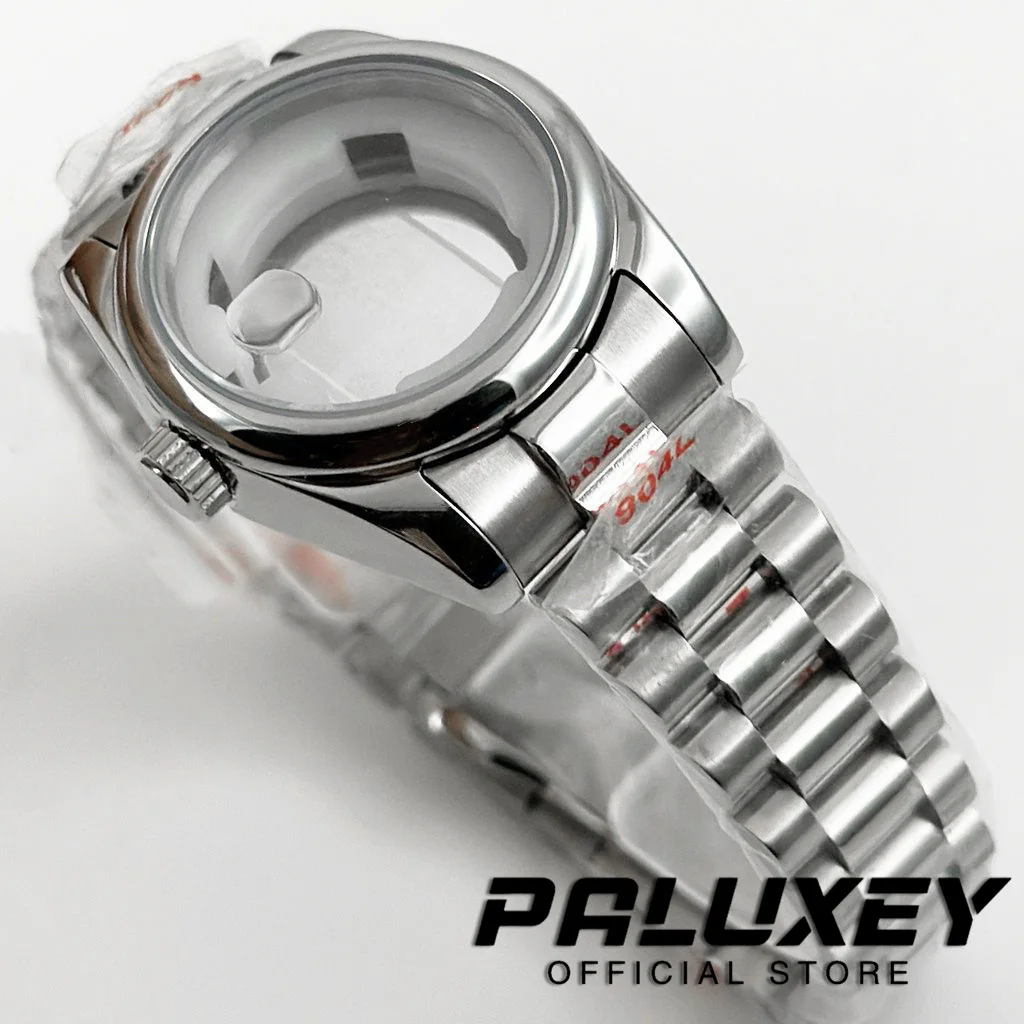 31 มม.NH05 Sapphire Glass Presidential สร้อยข้อมือกันน้ํานาฬิกาสําหรับสุภาพสตรีผู้หญิง Fit NH05 NH06 การเคลื่อนไหว