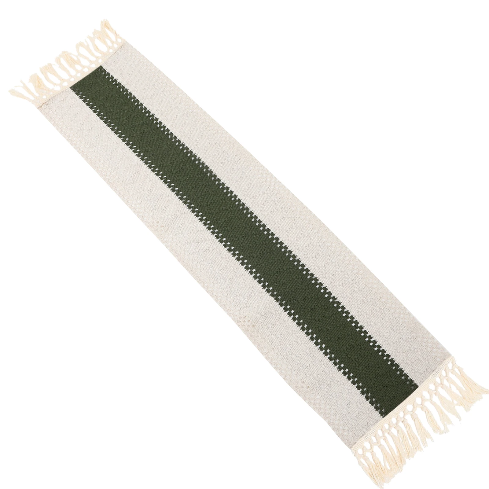 Chemin rustique ferme gland coton lin nappe fête mariage décor Boho toile de jute tissu étroit pour salle à manger café Rectangle