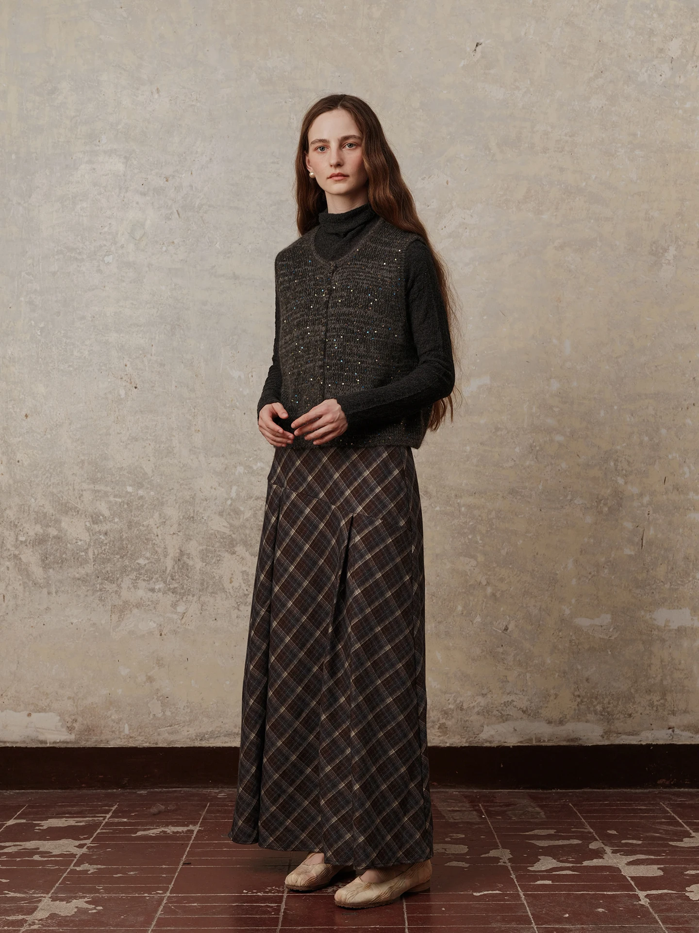 

Женский осенний свитер-жилет Zhu, комплект базовой одежды, приталенный, прямой крой, однотонный, для повседневной носки, длинный рукав, круглый вырез