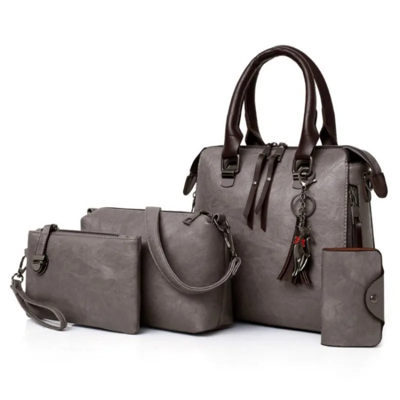 Damen-Handtaschen-Set 2026 aus PU-Leder, 4-teilig, Designer-Handtasche, Umhängetasche, Pendler-Tasche mit großer Kapazität – Detail 22