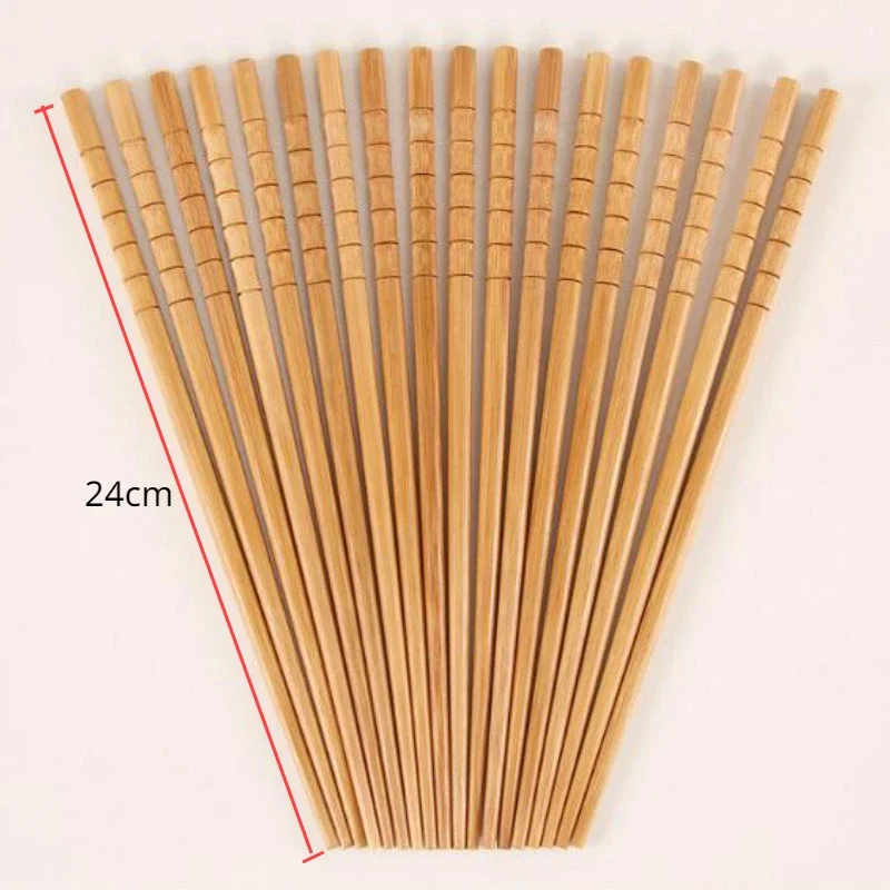 1/3/5 paia di bacchette di bambù cinesi giapponesi stoviglie coreane sushi noodle bacchette accessori da cucina lisci