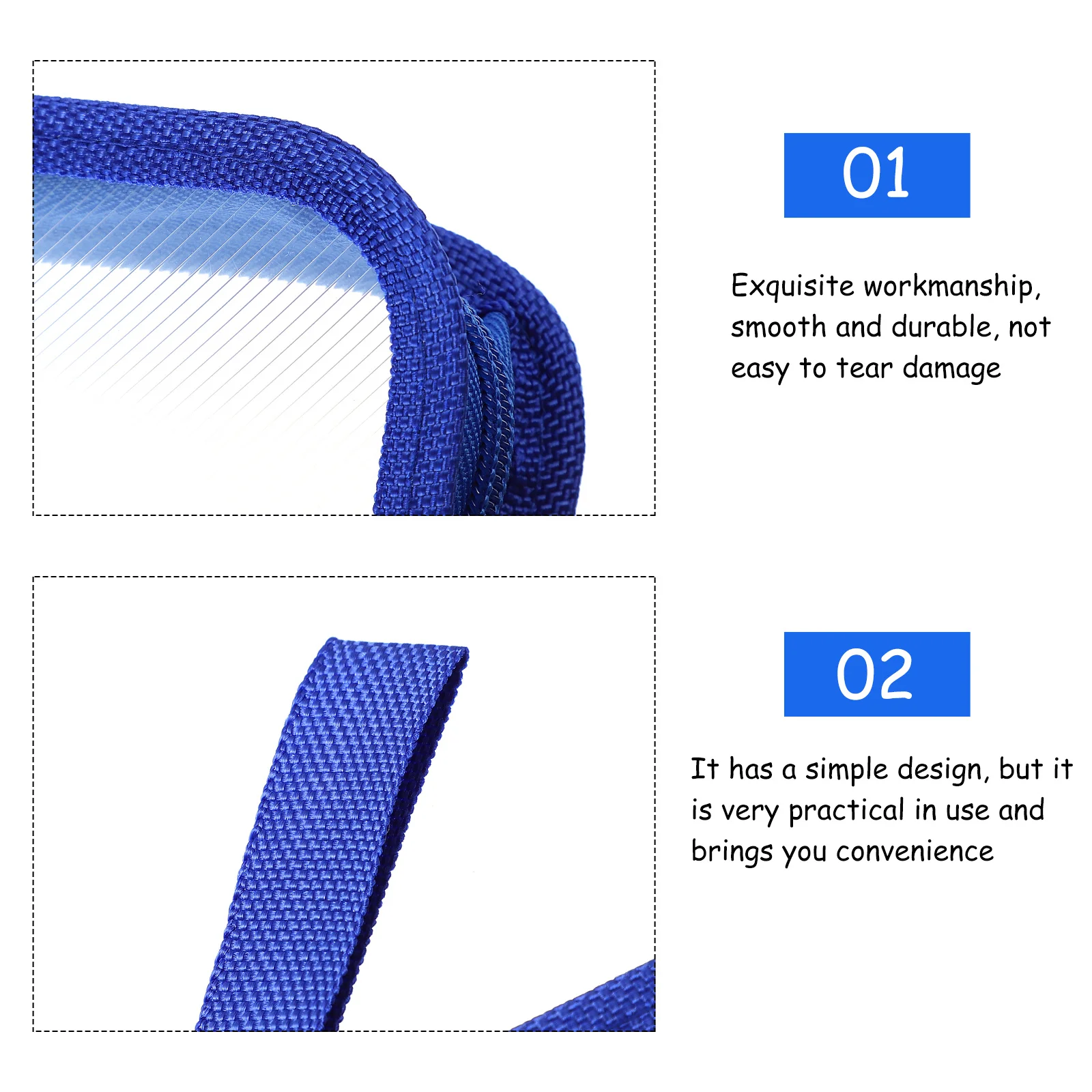 

1pc Zipper File Bag Document Storage Pouch Long Lasting Practical Office Student Business Traveler Transparent Folder