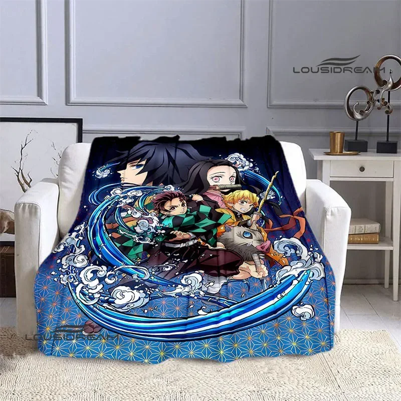 Demon Slayer Cartoon Printed blanket Kids Warm blankets Flannel Soft and comfortable blanket bed linings Birthday Gift