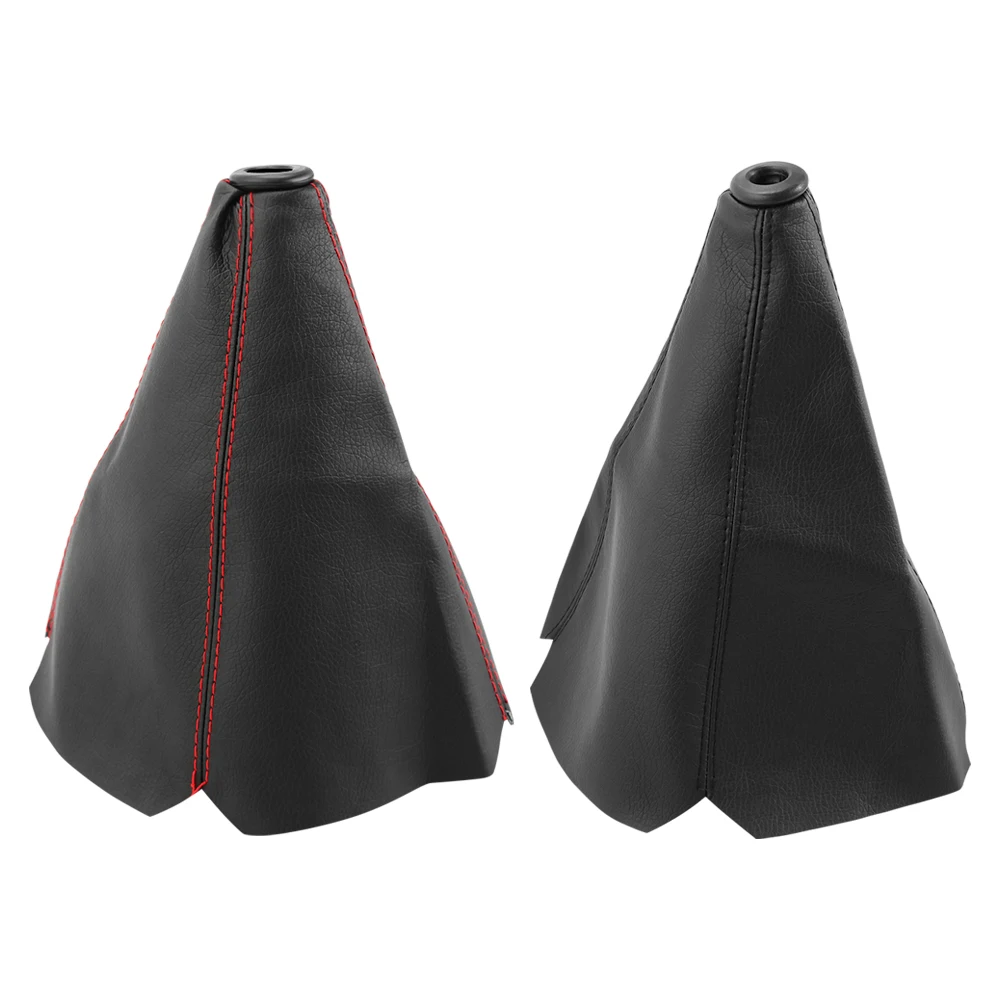 16mm Universal PU Leather Car Gear Shift Collars Carbon Fiber Auto Car Manual Stick Shifter Knob Gear Shift Boot Cover Gaiter