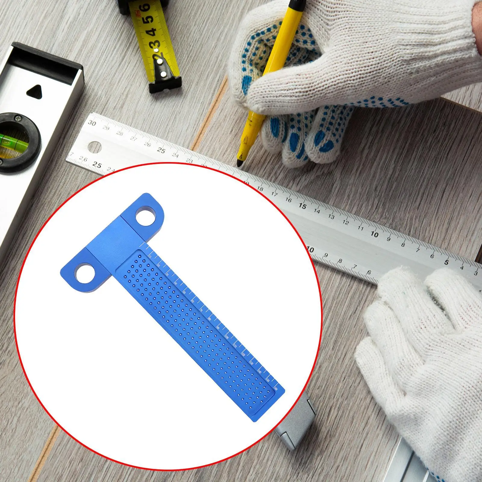 

Measuring Tool Carpenter Work Drafting Woodworking Scriber T Square Ruler