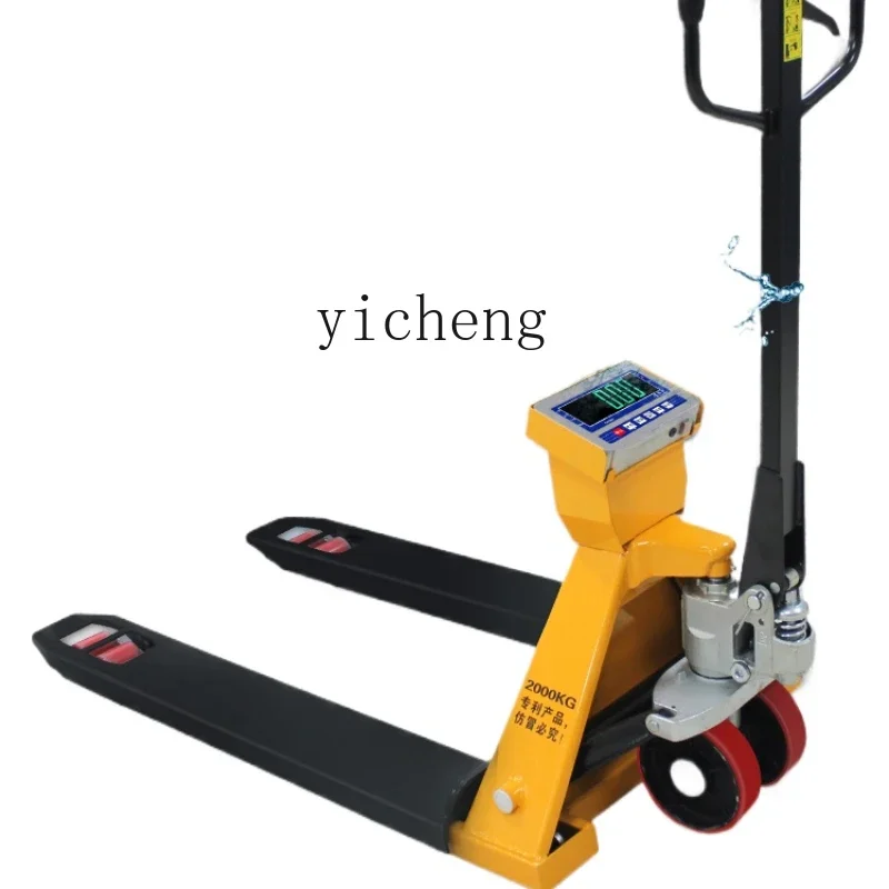 

ZK forklift weighing and handling mobile weighbridge manual hydraulic forklift with electronic scale