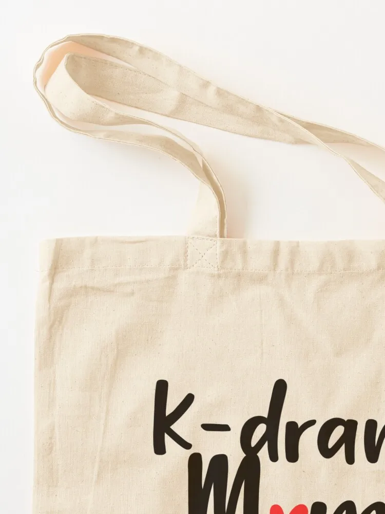 Kdrama Mama Fingerheart Black Lettering Tote Bag Women's bag shopper bag women the tote