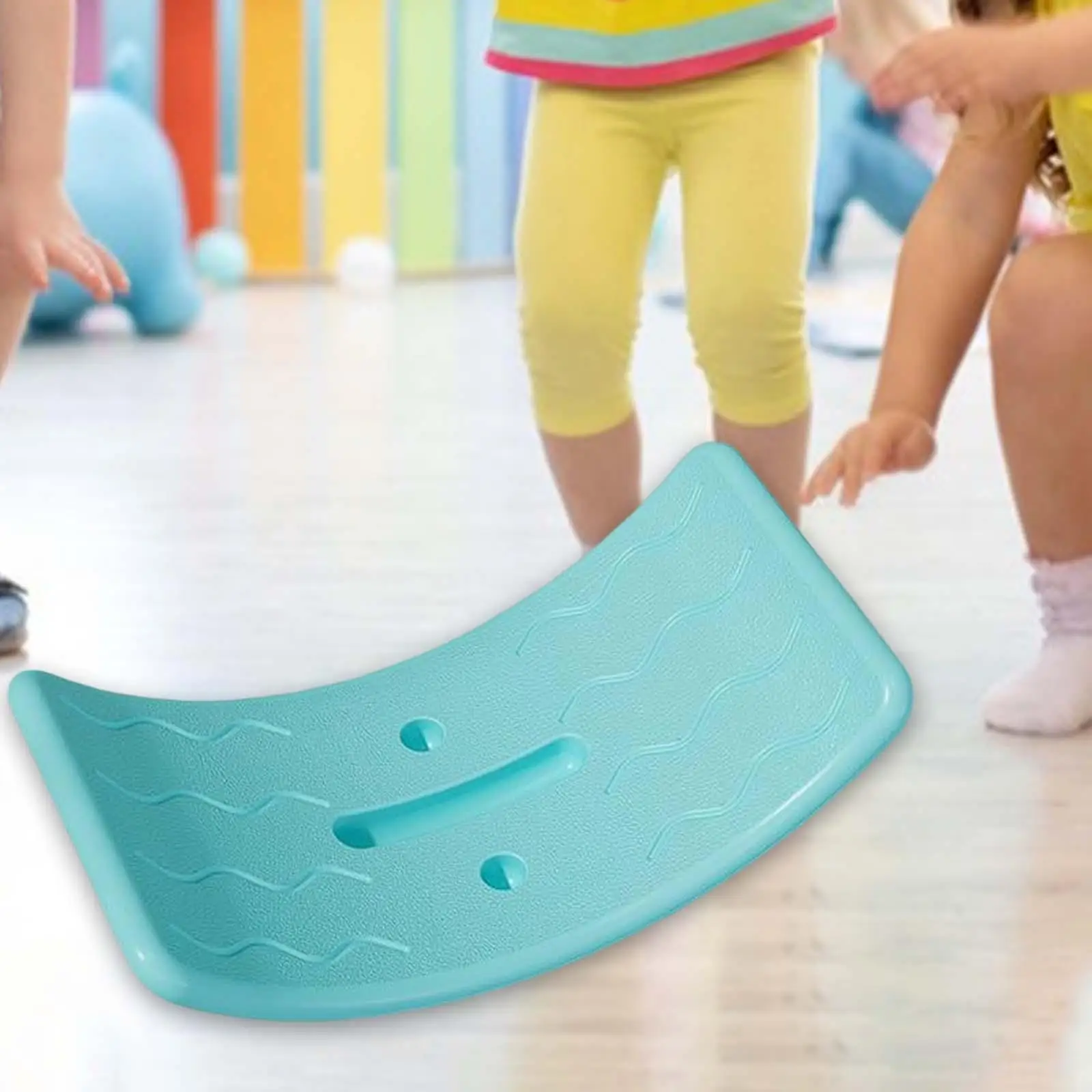 Wobble Board Rocker Board Giocattolo didattico con estremità aperta Regali di compleanno antiscivolo