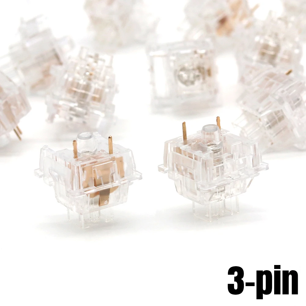 Imagem -04 - Outemu Interruptor Transparente para Teclado Mecânico 3pin Linear Rgb Smd Lube Gaming mx Switches Teclado Gaming