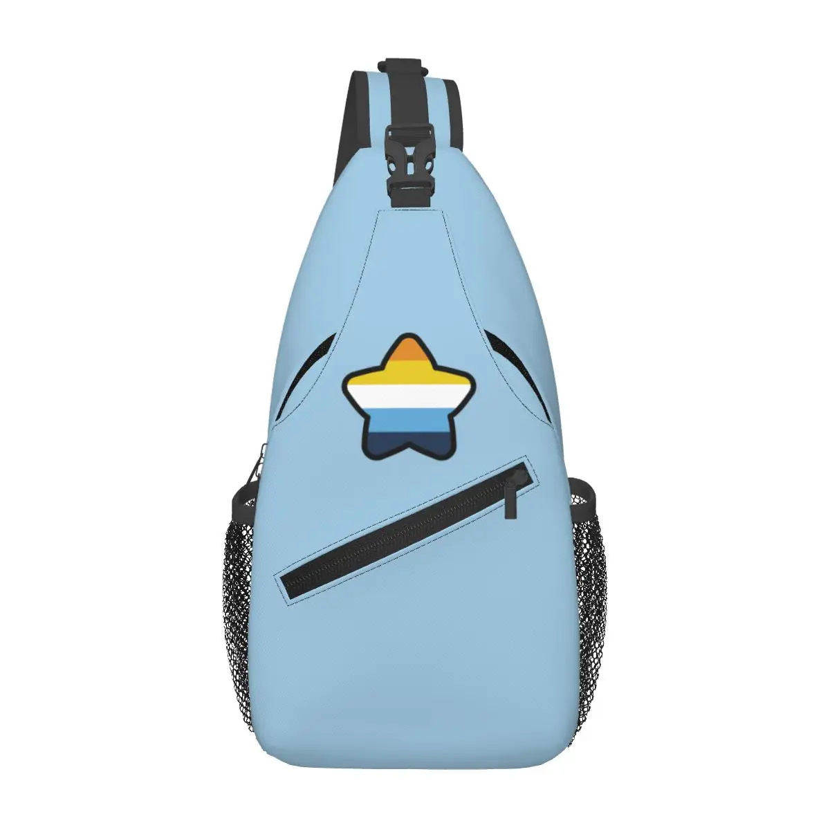 

Aroace Flag Star Chest Bag Men Sling Crossbody Backpack Chest Bag Traveling Hiking Daypack Shoulder Bag