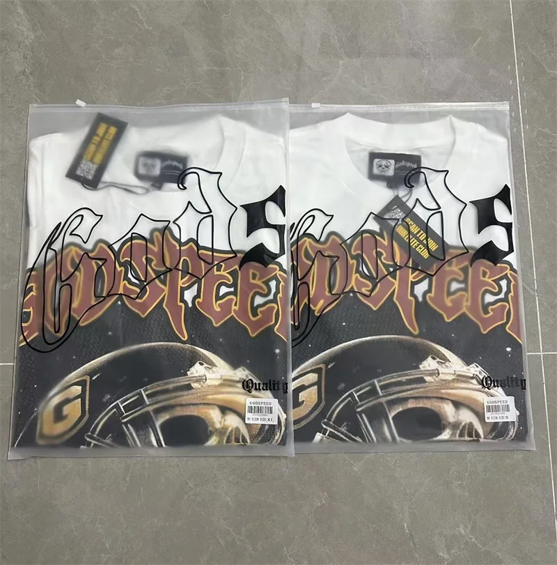 

Oversized God Speed Men's T-Shirts Skull Print White Pure Cotton Godspeed Women T Shirts