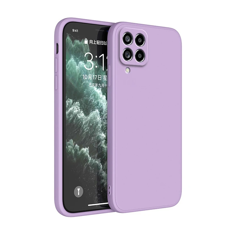 Funda Original Telefon Fall für Samsung A12 M12 A22 M22 A32 A42 A52 A72 5G Matte Silikon Kamera Schutzhülle fällen