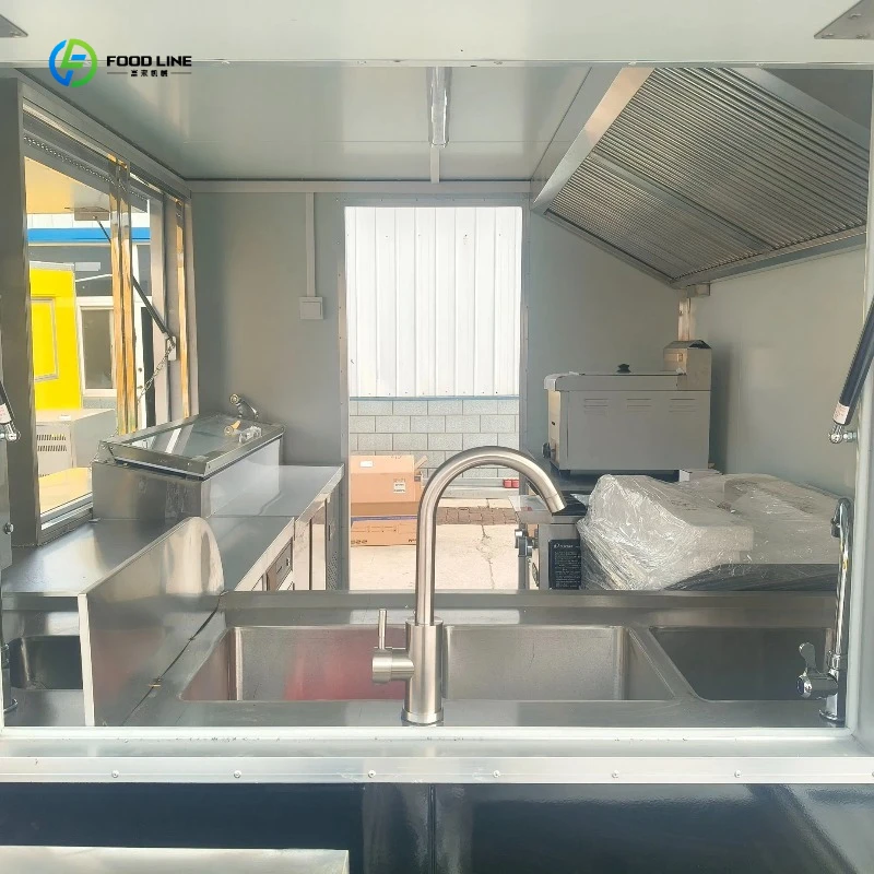Fried Ice Cream Cart Food Truck Mobile Kiosk Fast Food Coffee Trailer Food Truck FL Customized