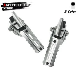 Motorcycle Highway Front Foot Pegs Folding Footrests Clamps 22-25mm Footpeg For Honda CRF1100L CRF1000L ADV CB500X CB400X CB500F