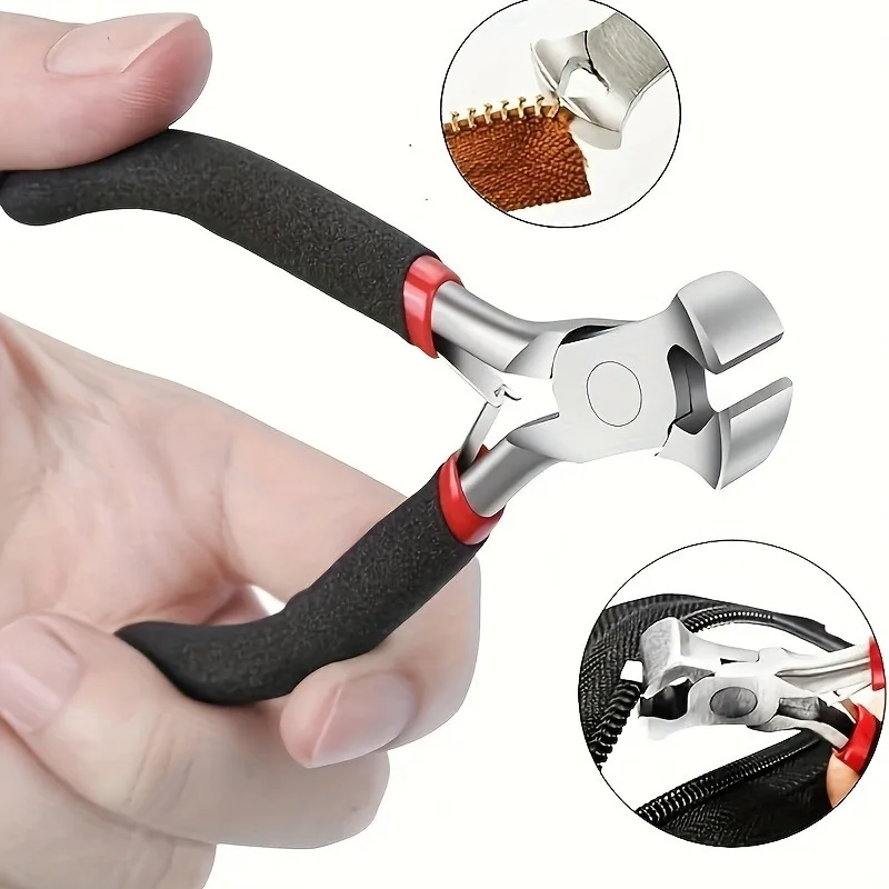 1pc End Cutting Pliers for Jewelry Making,Nail Puller Tool for Carpenter,End Nippers for Zipper Install Stops,Wire Cutting