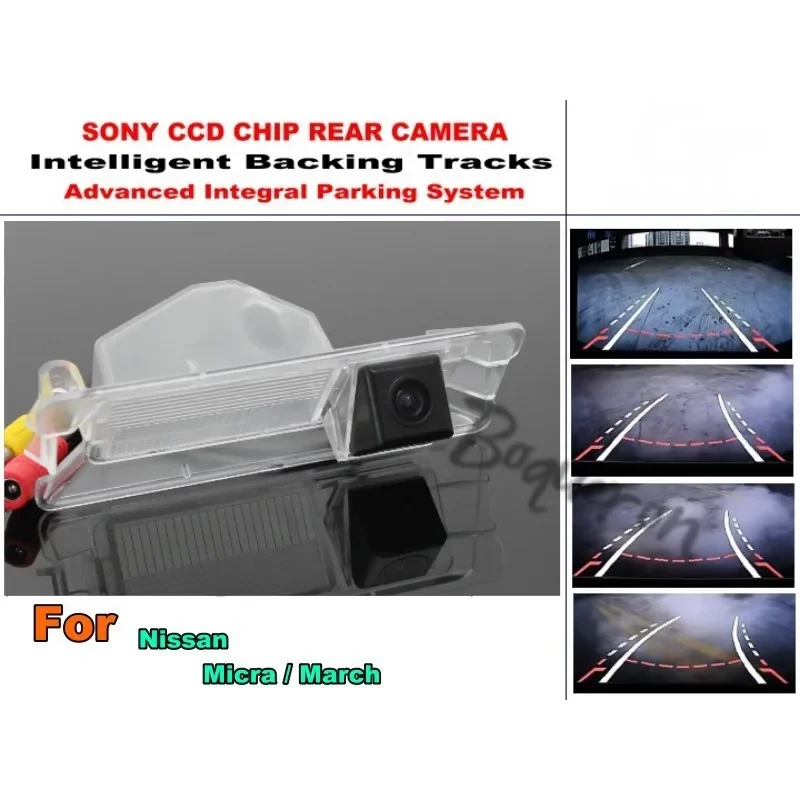 For Nissan Micra / March Car Intelligent Parking Tracks Camera / HD Back up Reverse Camera / Rear View Camera